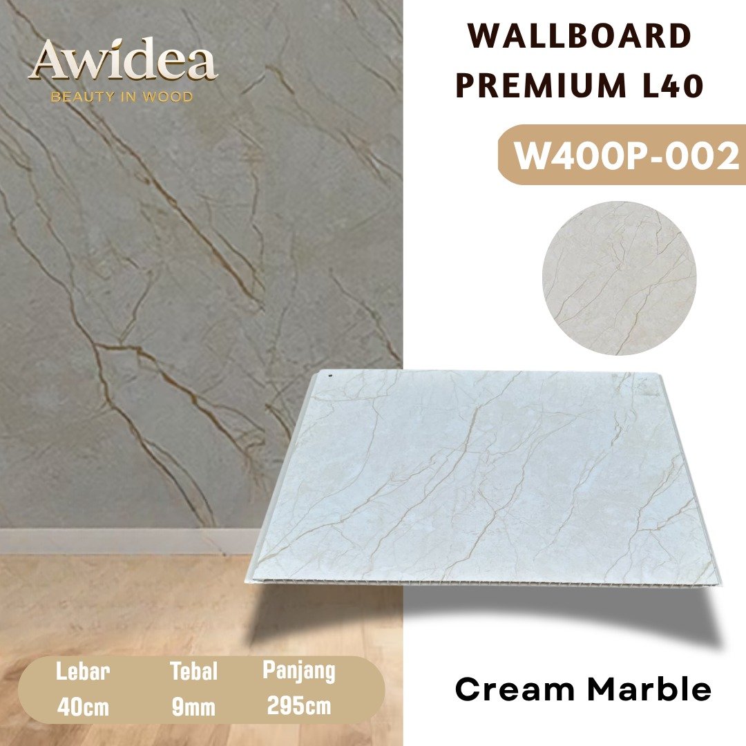 Wallboard AWIDEA Cream Marble kode W400P-002